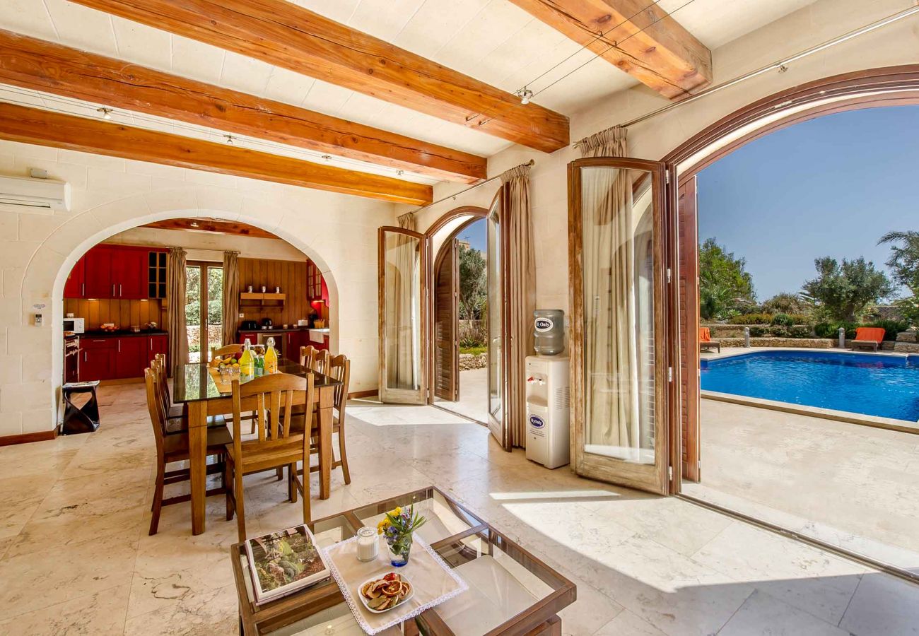 inside malta villa with private pool