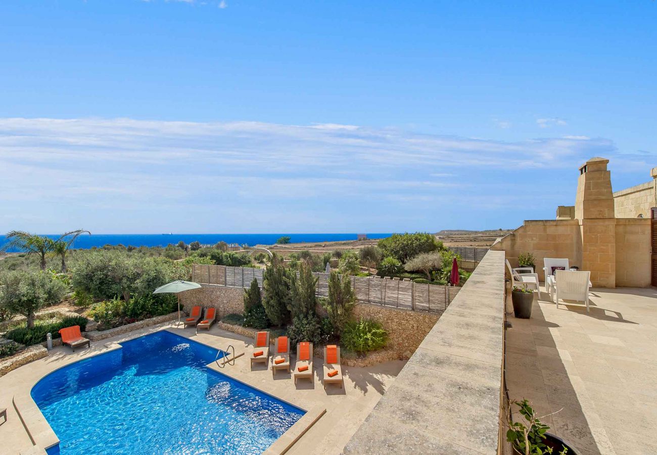 sea view and private pool at gozo holiday villa