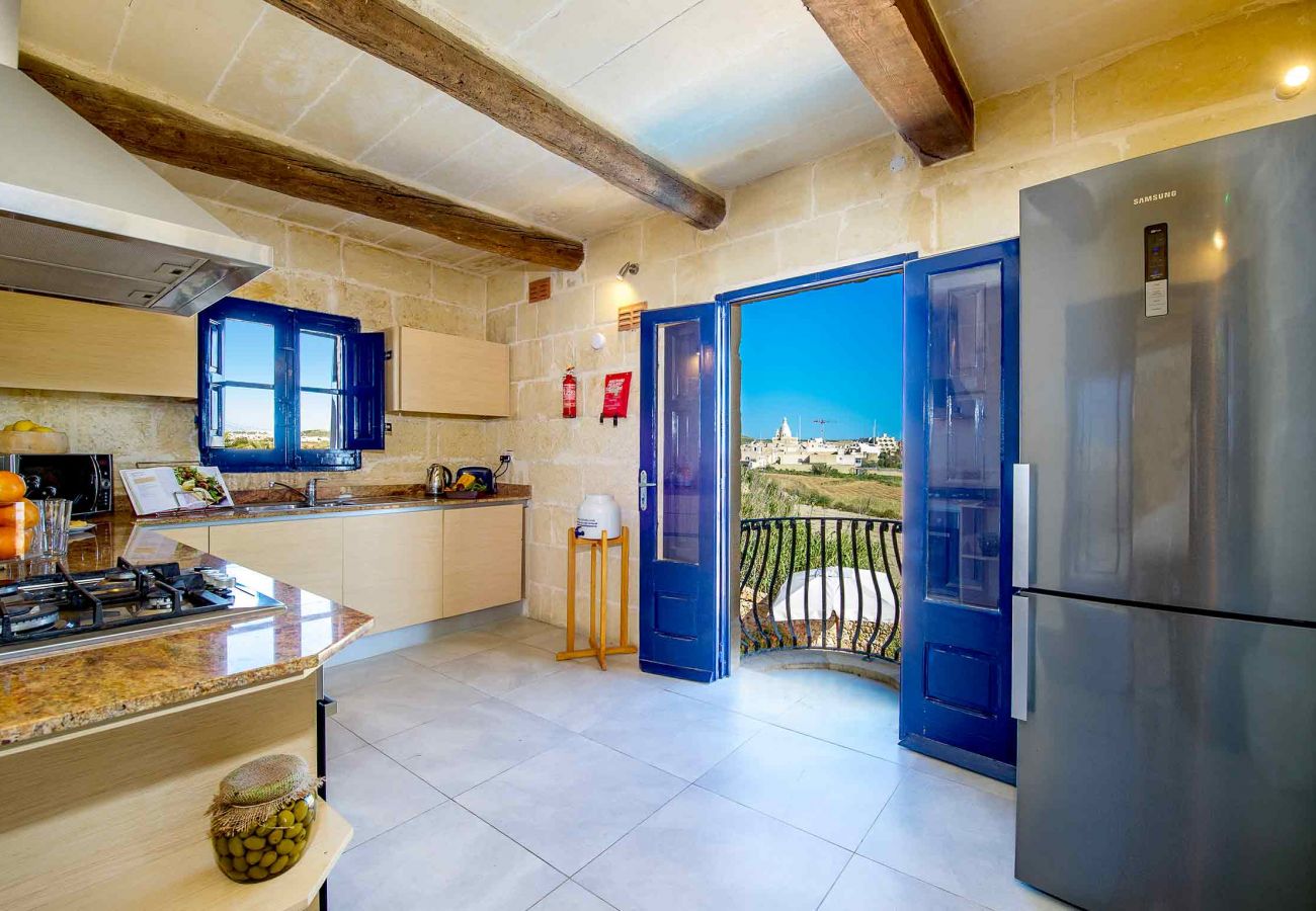 kitchen of gozo villa with views