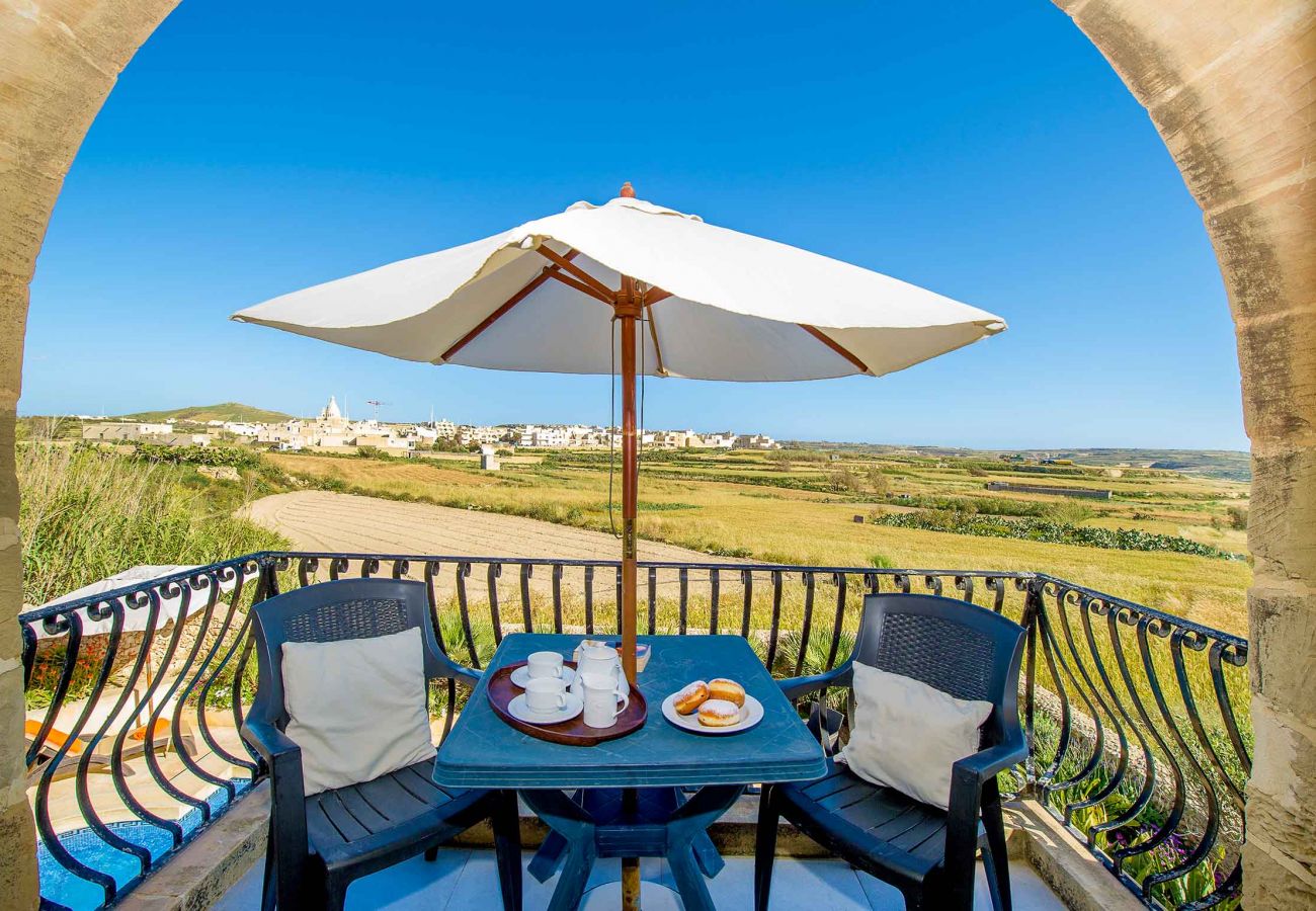 gozo rental villa with countryside views