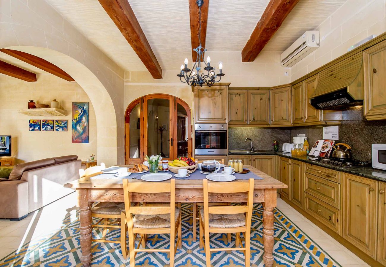 gozo farmhouse kitchen and dining